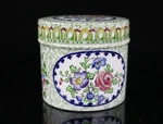 Copeland Late Spode Porcelain Round Trinket Box W/ Lid. Fixed Price $48.00.