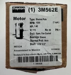 Dayton 3M562 Hvac Motor 1/40 Hp 1550 Rpm 115V. Fixed Price $74.99.