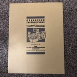 1936 Vilter Ammonia Compressor ,milwaukee Wi, Operating Instructions Booklet. Fixed Price $99.09.
