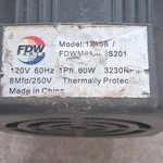 Parts Electric Motor 12456 / FDWM91XS201 120V 60HZ 3230RPM Ac Single Phase. Fixed Price $240.00.