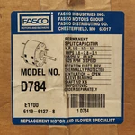 Discount Hvac FS-D784 Fasco Permanent Split Capacitor Motor. Fixed Price $74.29.