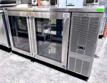 Perlick BBS60 60" 2-DOOR Glass Refrigerated Back Bar Cooler Top Of The Line!. Fixed Price $3400.00.