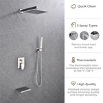 10" Shower Faucet Set Wall Mounted Multi-function Stainless Steel Head. Fixed Price $279.98.
