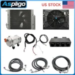 Aspligo 12V Electric Cool&heat Underdash Air Conditioner Auto Ac Compressor Set. Fixed Price $499.00.