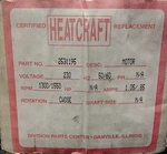 Heatcraft Refrigeration 2531195 1/20HP 230V 1550RPM Cw Motor. Fixed Price $191.12.