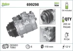 Valeo 699298 Compressor, Air Conditioning For Chrysler, Mercedes-benz. Fixed Price $307.95.