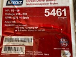 Us Motors 5461 Rescue 5.6" Direct Drive Blower Motor, 208-230V, 1/2-1/6 Hp, 1075. Fixed Price $127.99.