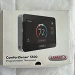Lennox Comfortsense 5500 Programmable Touch Screen Thermostat Black/white 13H13. Fixed Price $115.00.