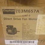 Dayton 3M657A Direct Drive Fan Motor 115V 1/8HP 1075RPM 4.8IN Sleeve Bearings. Fixed Price $139.99.