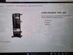 Copeland ZR12M3E-TWC-961 Scroll Compressor 10 Hp Phase 208/230V R22 R407C. Fixed Price $5600.00.