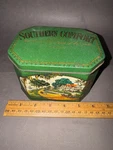 Bristol Ware Southern Comfort Green Advertising Tin Box Vintage. Fixed Price $10.38.
