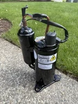 New Gmcc KTM240D57UMT Rotary Ac Compressor R32 R410A Removed From Unit. Fixed Price $599.00.