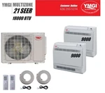 Ymgi 18000 Btu (9K+9K) Dual Zone Ductless Mini Split With Floor Mount Indoor. Fixed Price $3197.00.